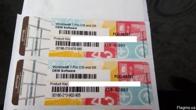 Продам оригинальные наклейки, боксы Windows 7 PRO, 8.1 PRO, 10 PRO