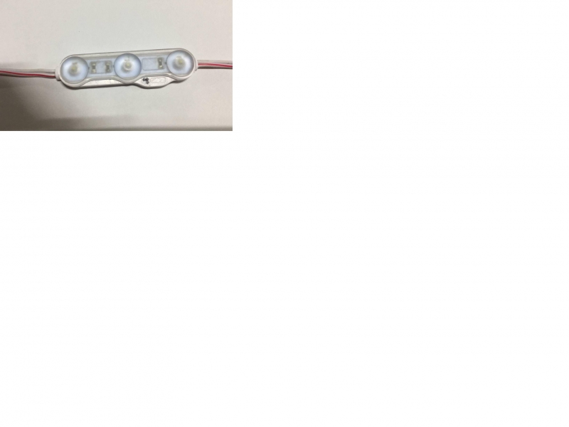 Светодиодный модуль 3Led 1.6W 145 люмен - линзы 160 градусов